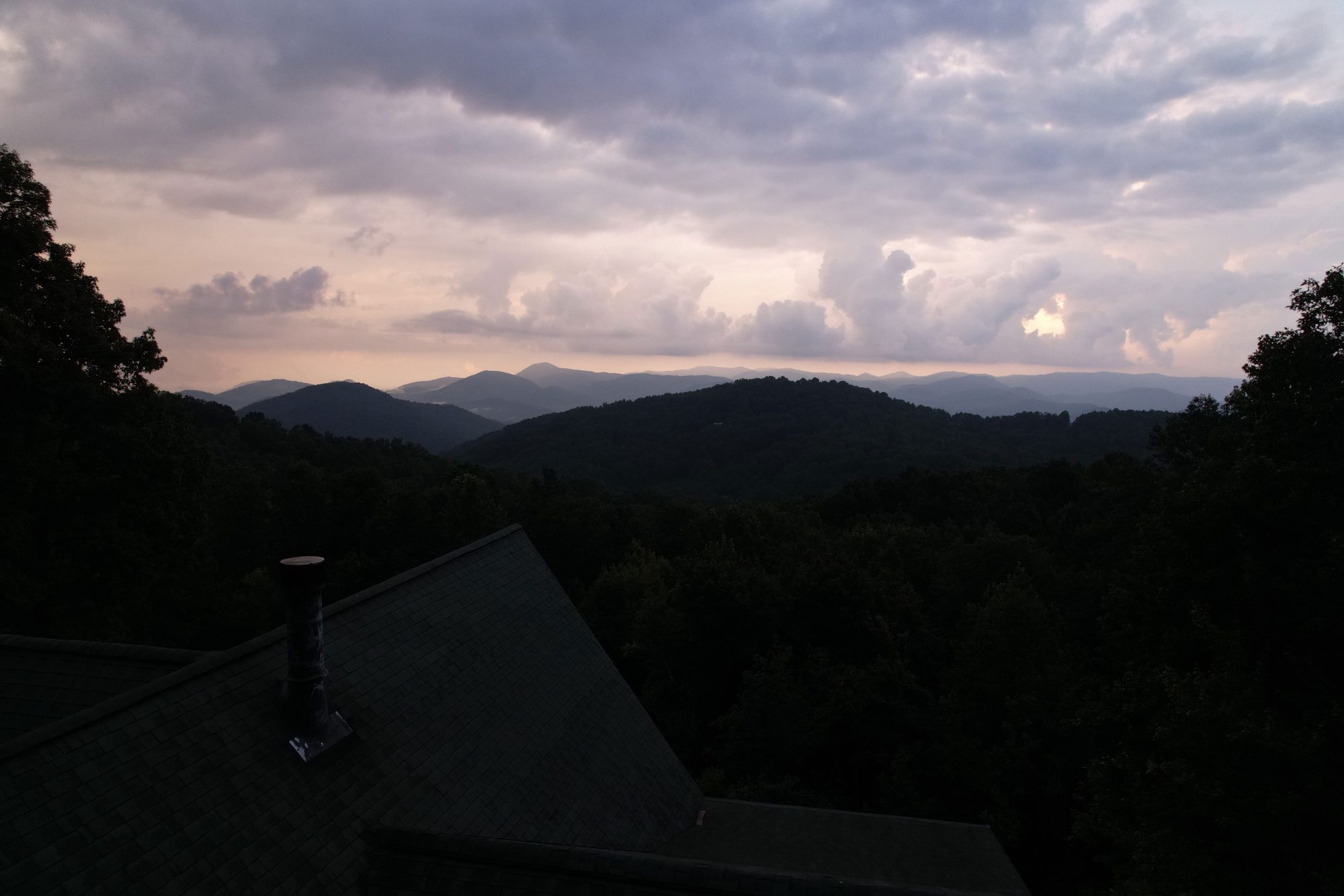 Aerial at dusk