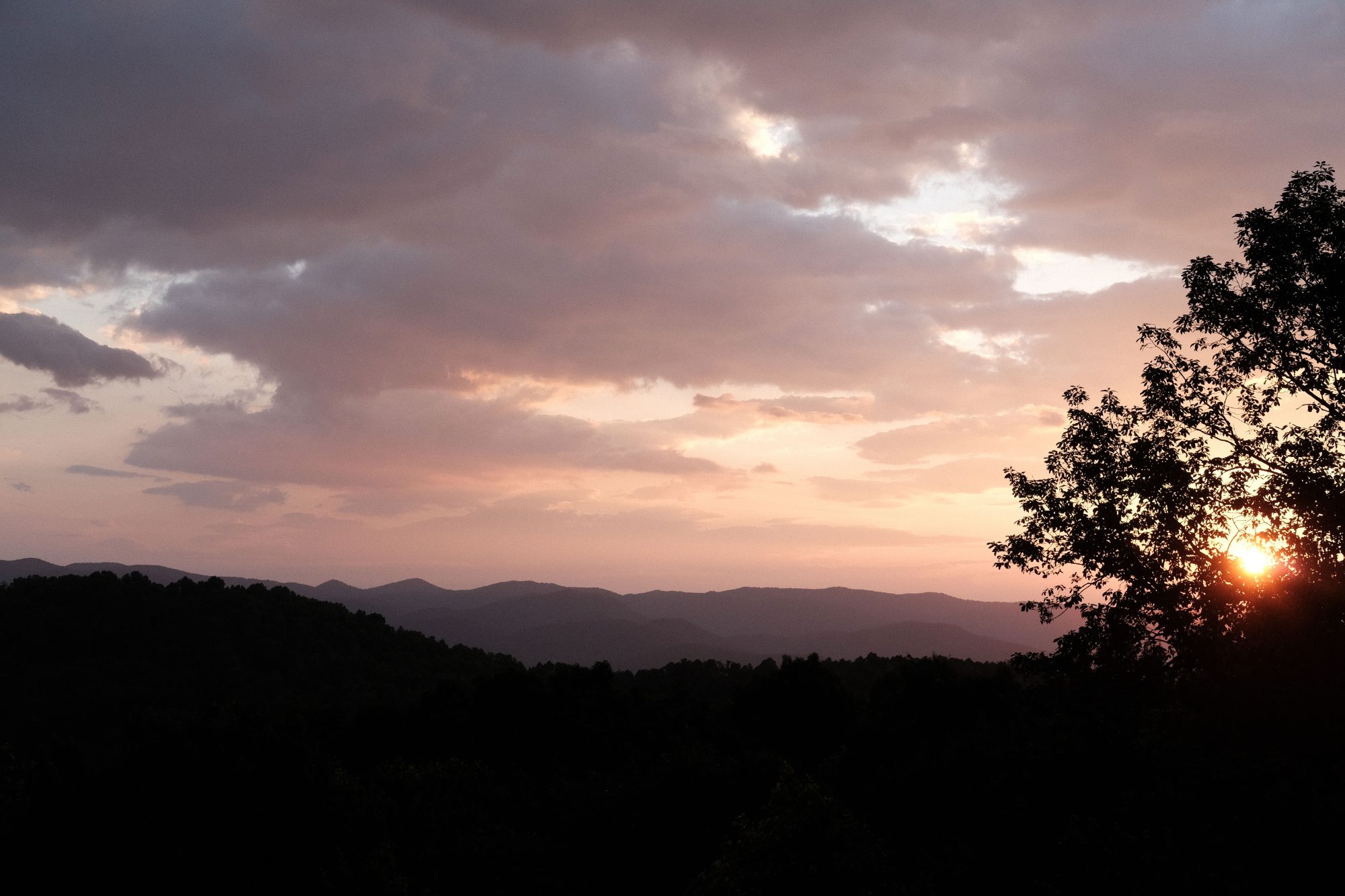 Sunset over the Blue Ridge Mountains from The Ridge